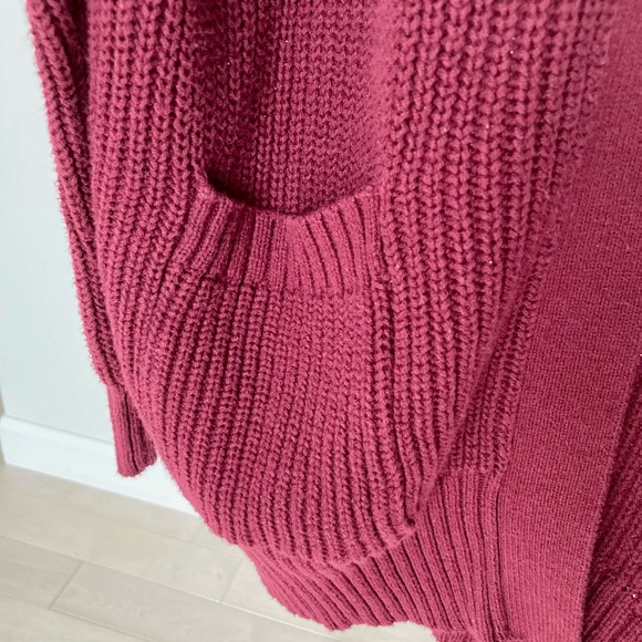 Oversized Cardigan - burgundy red - XS - Picture 5 of 7